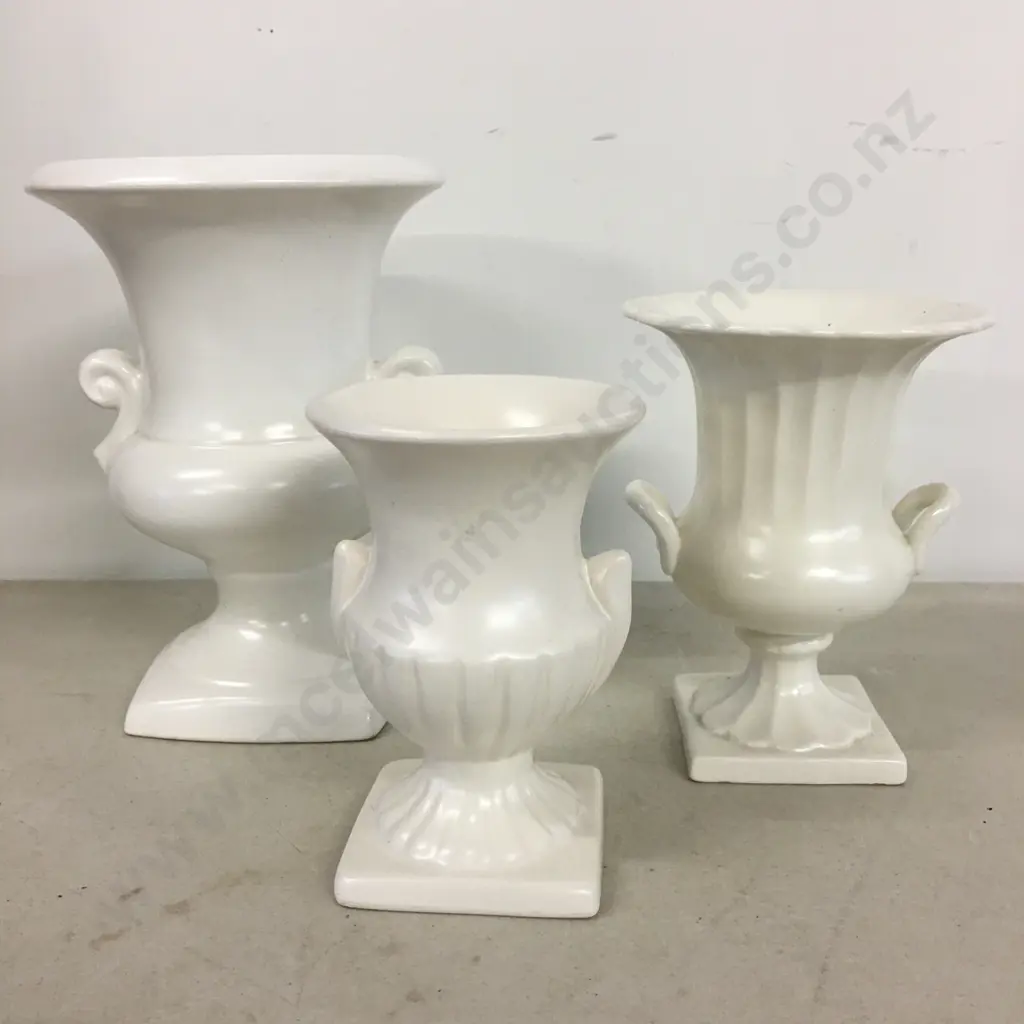Selection Of Cream Vases Including Beswick Etc Image 1++